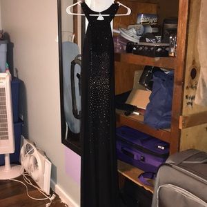 Black glam prom dress